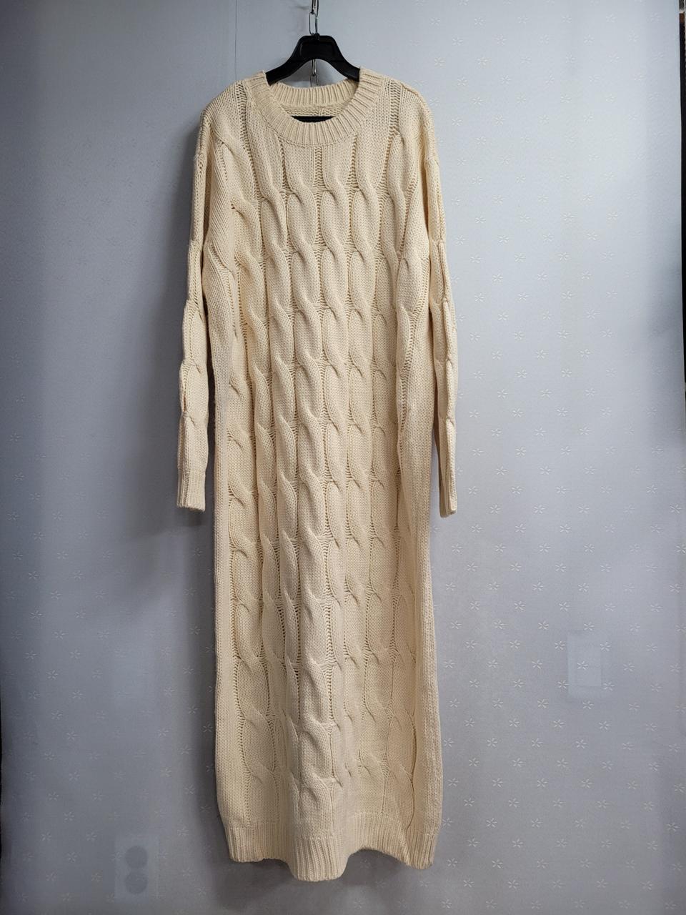 프리)아이보리 꽈배기 원피스