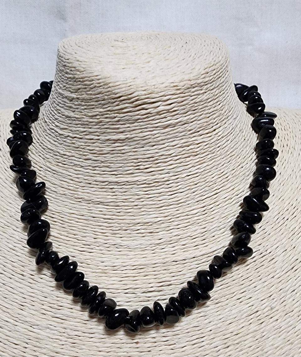 핸드메이드 AA 블랙 투어마린 목걸이 (토르마린/전기석)