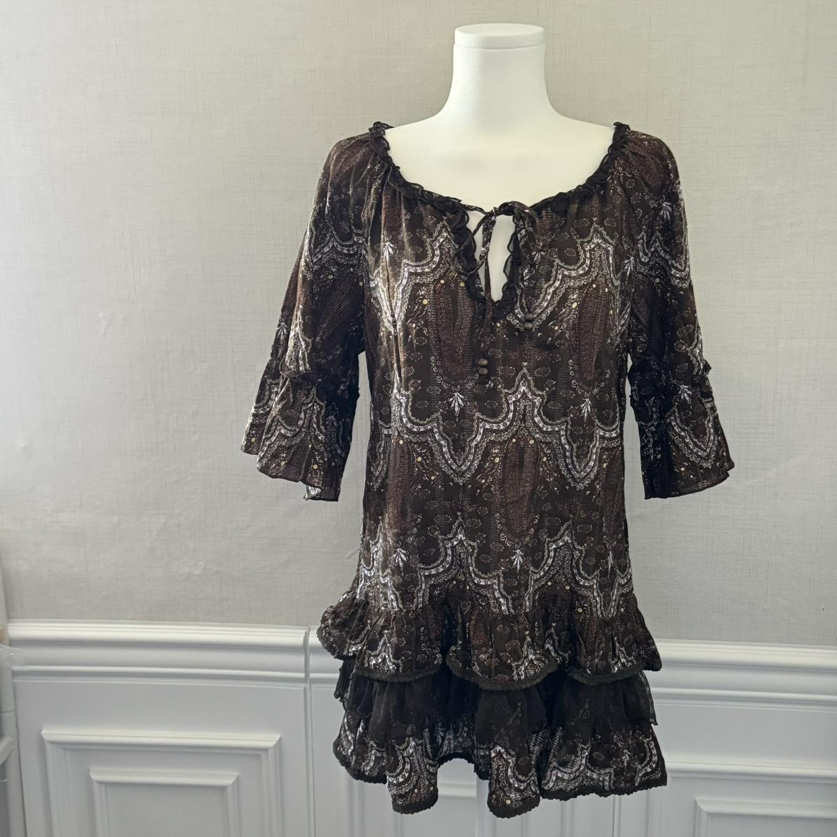 모리걸 갸루 캉캉 블라우스 원피스 보헤미안 일본 빈티지 오프숄더 c-5