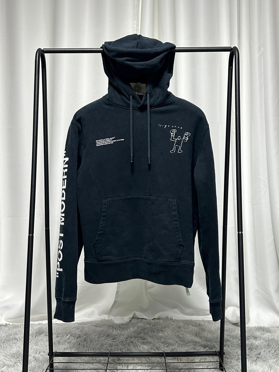 오프화이트 파커 바스키아 일러스트 그래픽 스웨터 파커 후드티 S 19SS