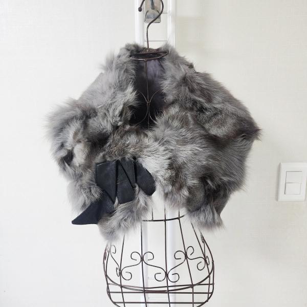 FOX 퍼 숄 어깨 목도리