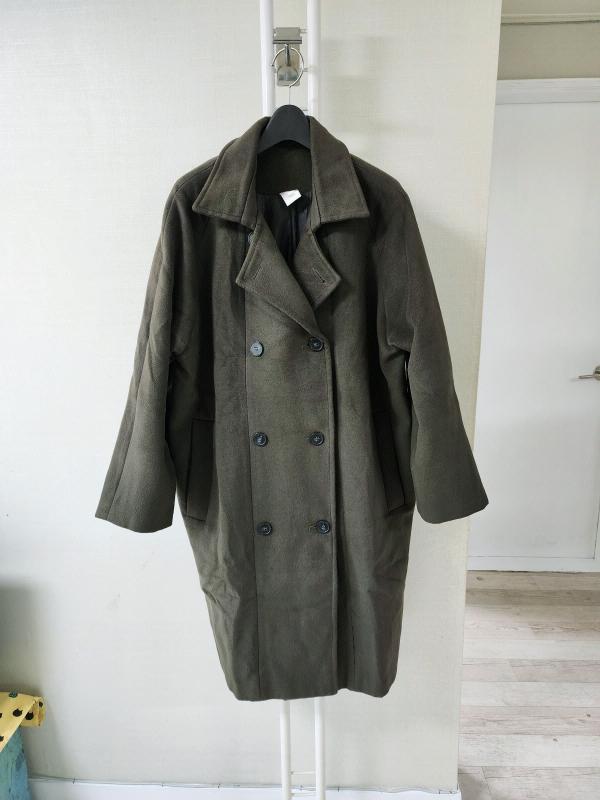 진카키 박시한 루즈핏 코트 F