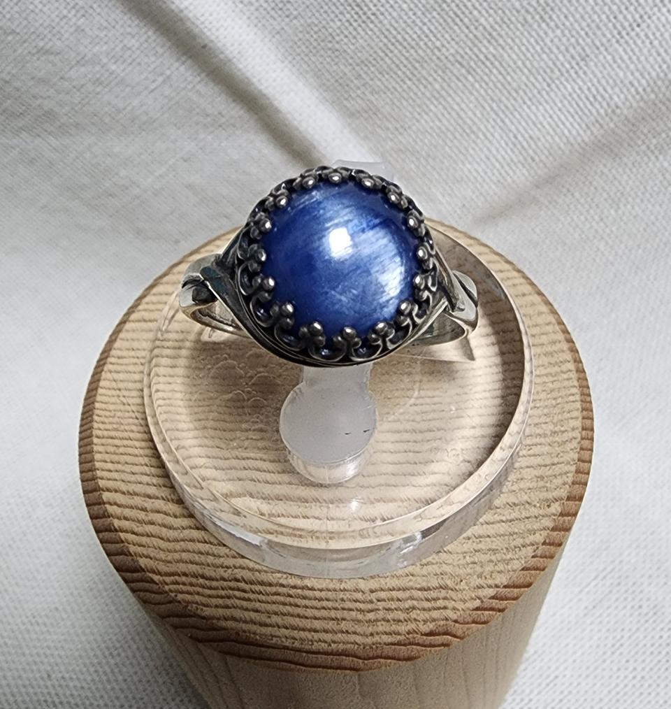 은수공예 AAA 카이아나이트 은앤틱반지 -15호