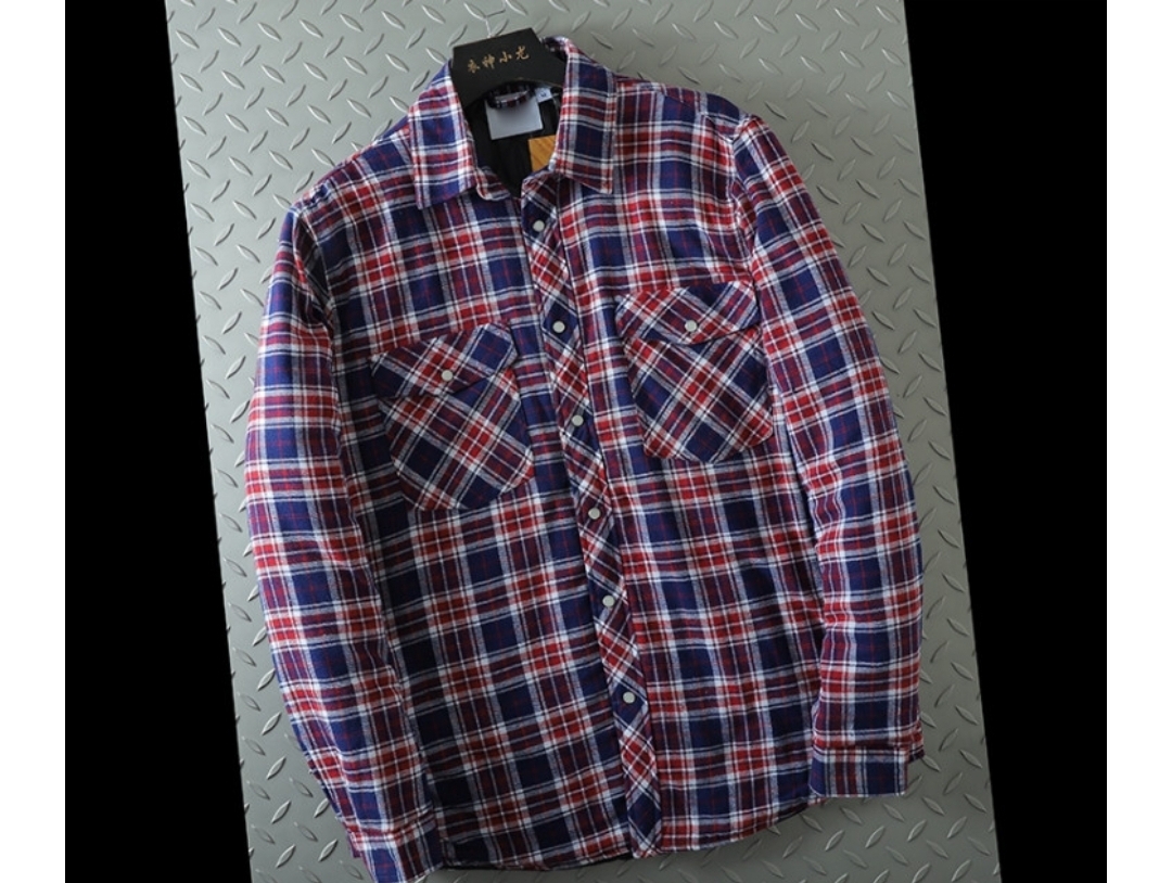 새상품 네이비체크누빔아우터