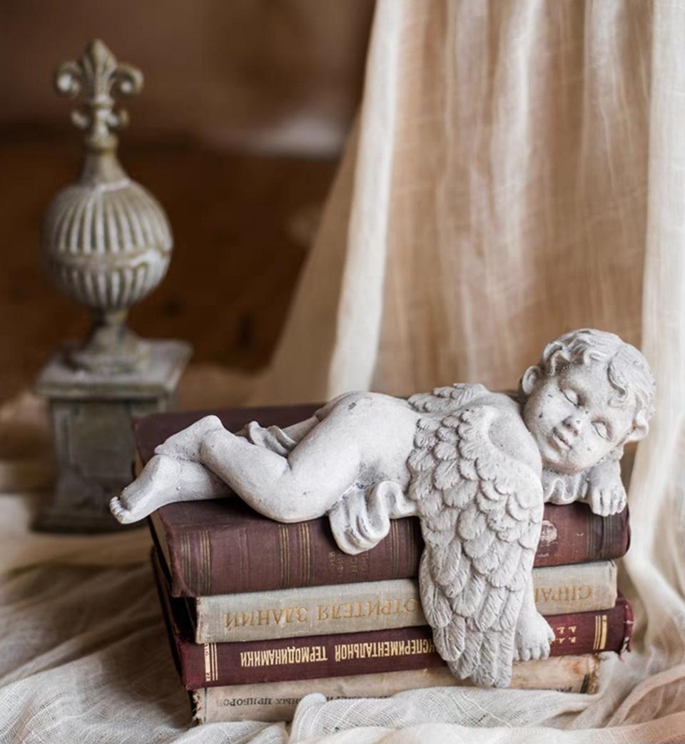 새상품)잠자는 엔젤 천사 인테리어 조형물 빈티지 장식 소품