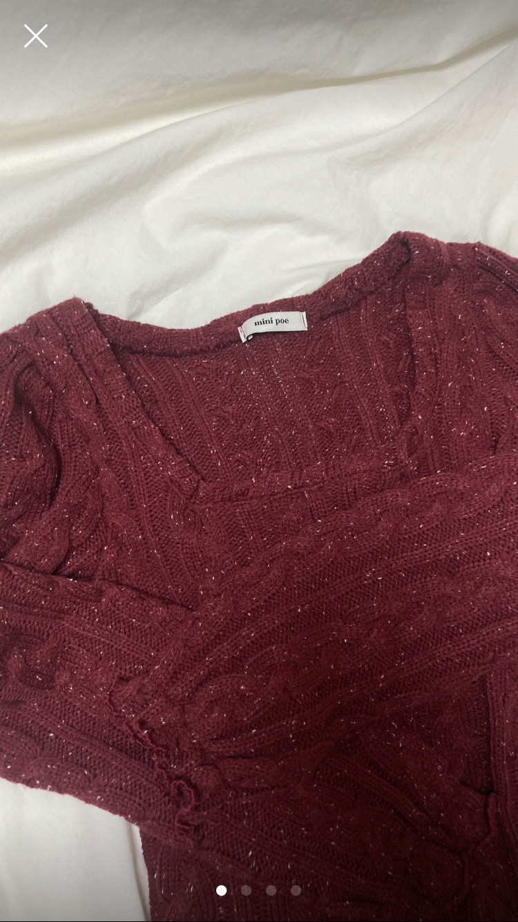 미니포에 리미티드 베리퍼프(스퀘어 크롭니트)