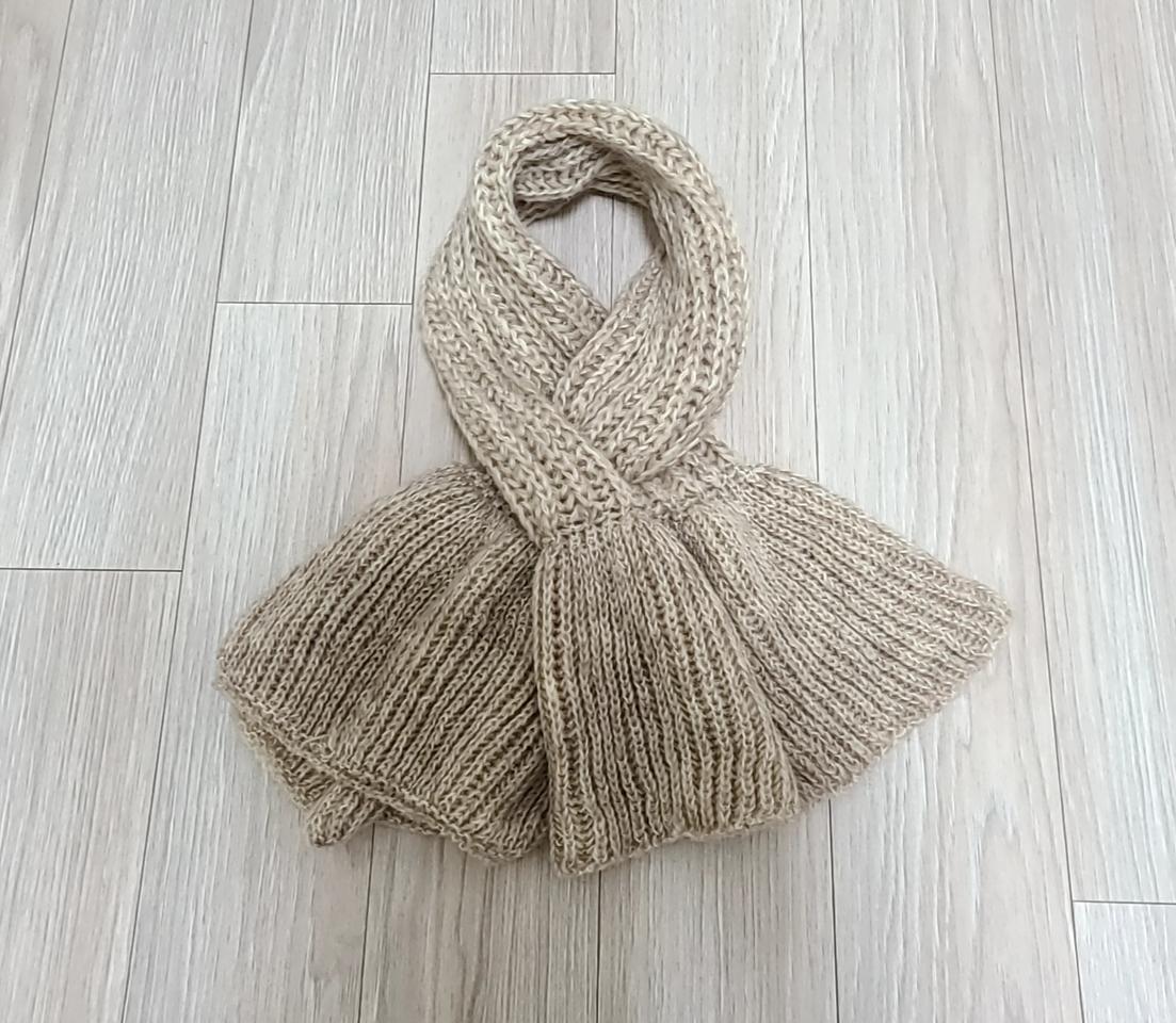 니트 목도리, 미사용, 베이지