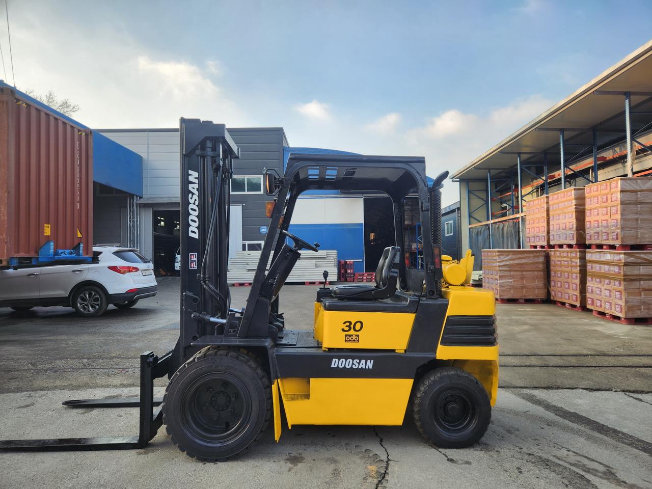 중고지게차 두산 3톤 더블 습식 디젤지게차 900만원