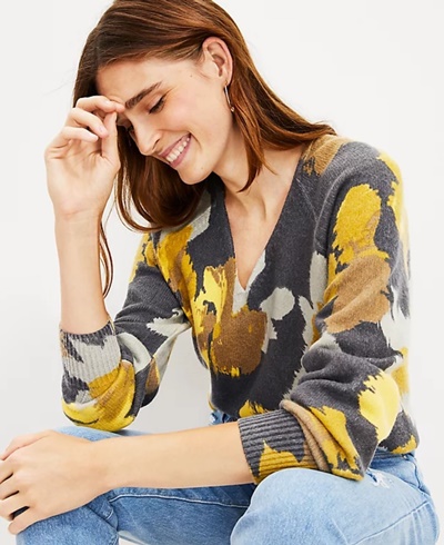 새/LOFT) 플라워 니트