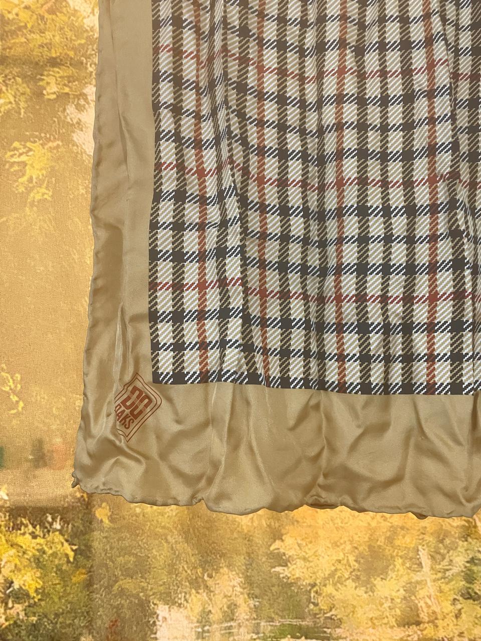 닥스 실크 스카프 체크 오리지널 (정사각)