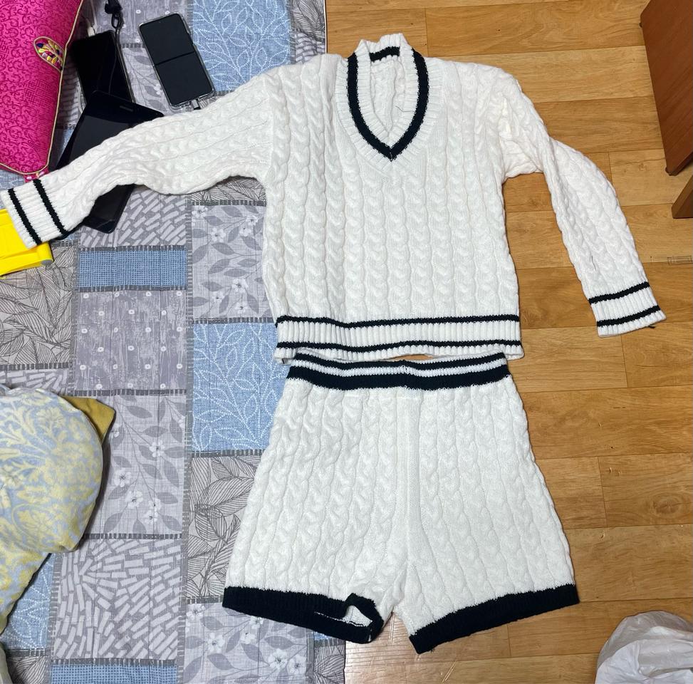 니트반바지세트