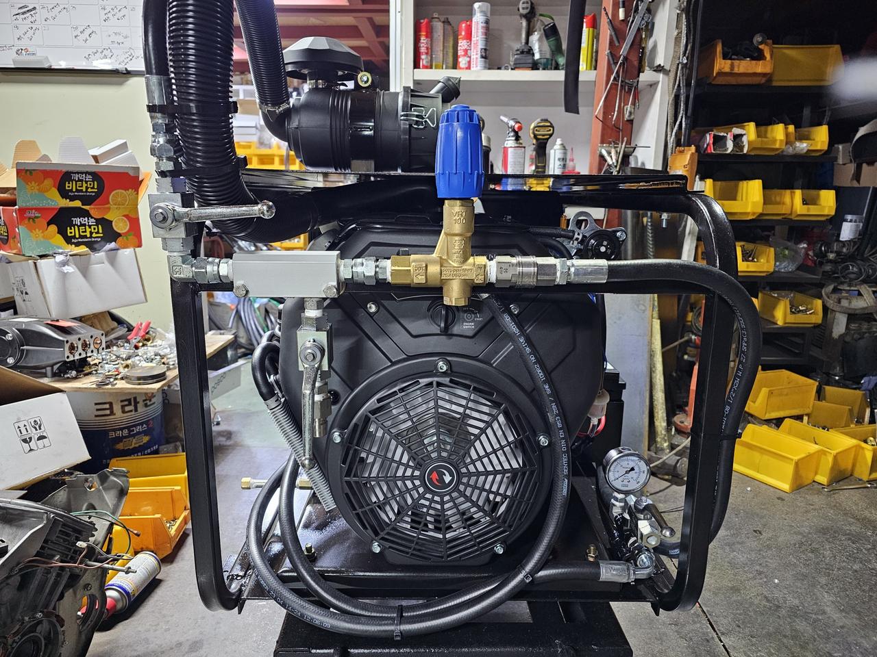 엔진고압세척기 250바50리터 40마력
