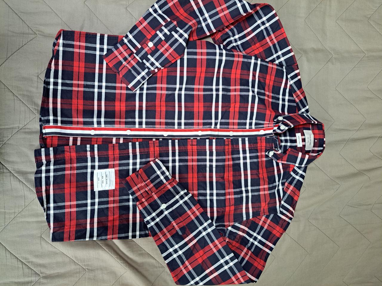 톰브라운 체크셔츠