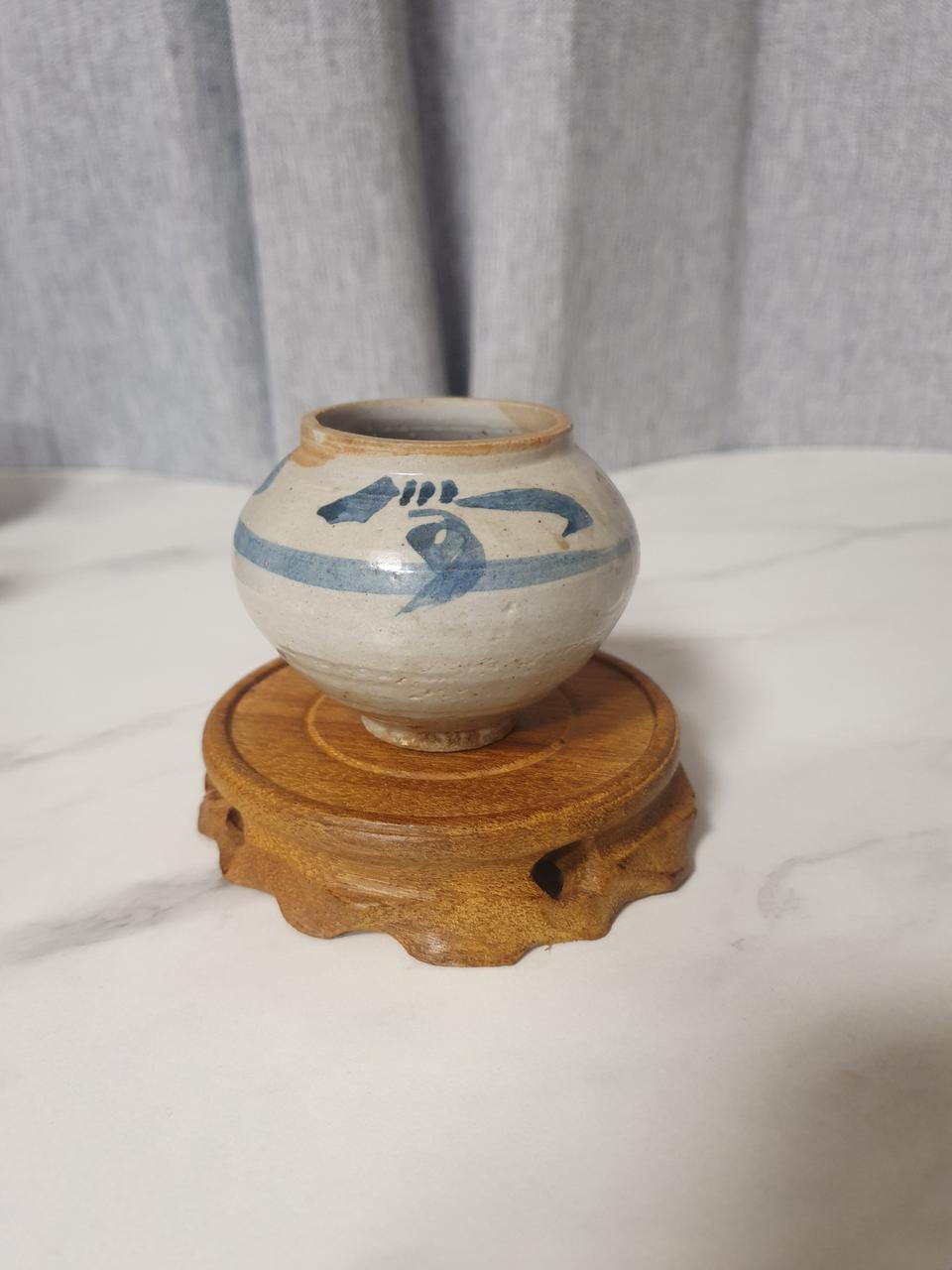 백자 청화 필세 도자기 소호