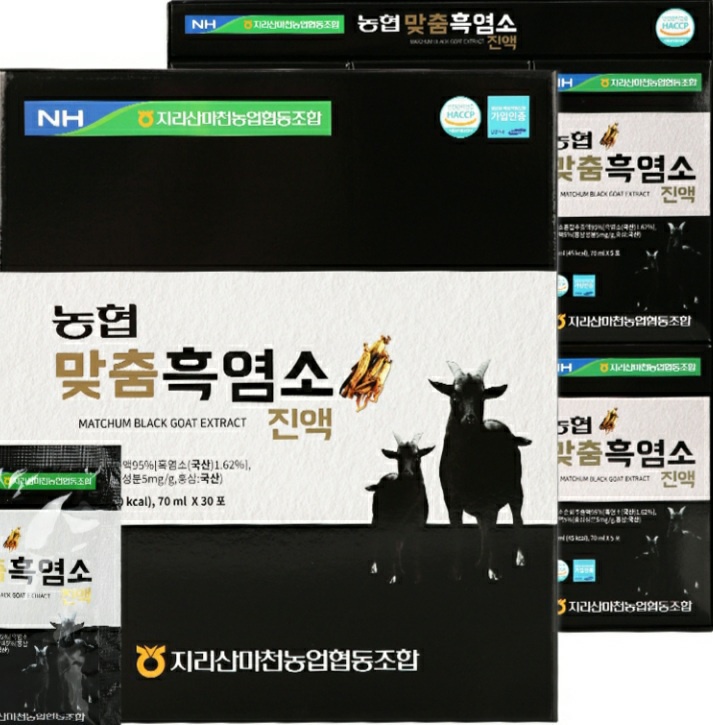 농협 맞춤흑염소진액70ml× 30포  (쇼핑백포함)