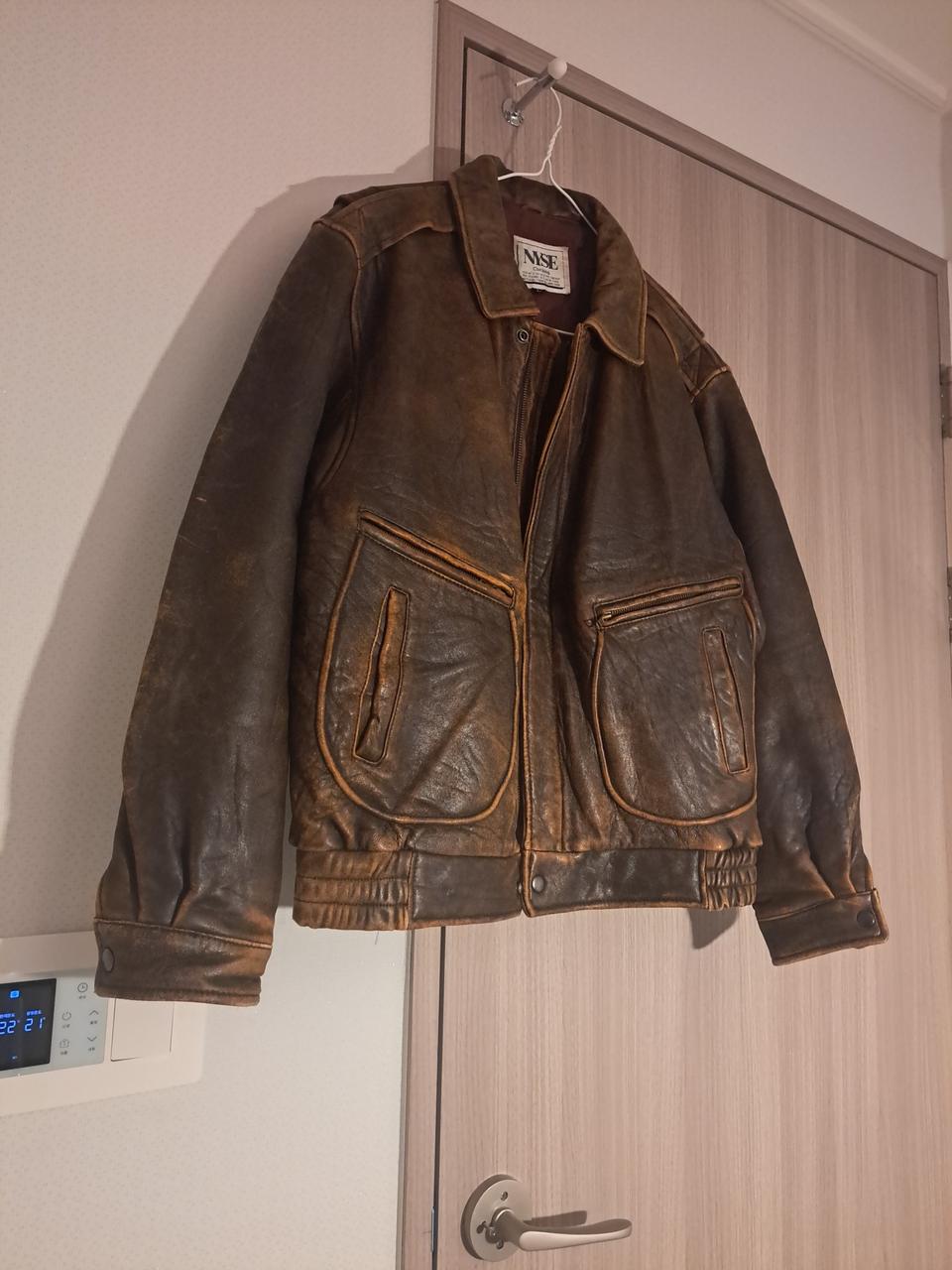 80's UNIQUE FADING G-1 LEATHER JACKET
