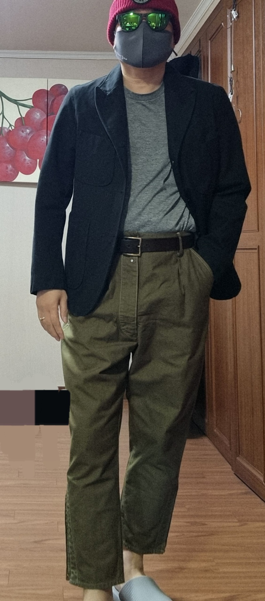 유니폼 브릿치 피크라펠 자켓 (M)