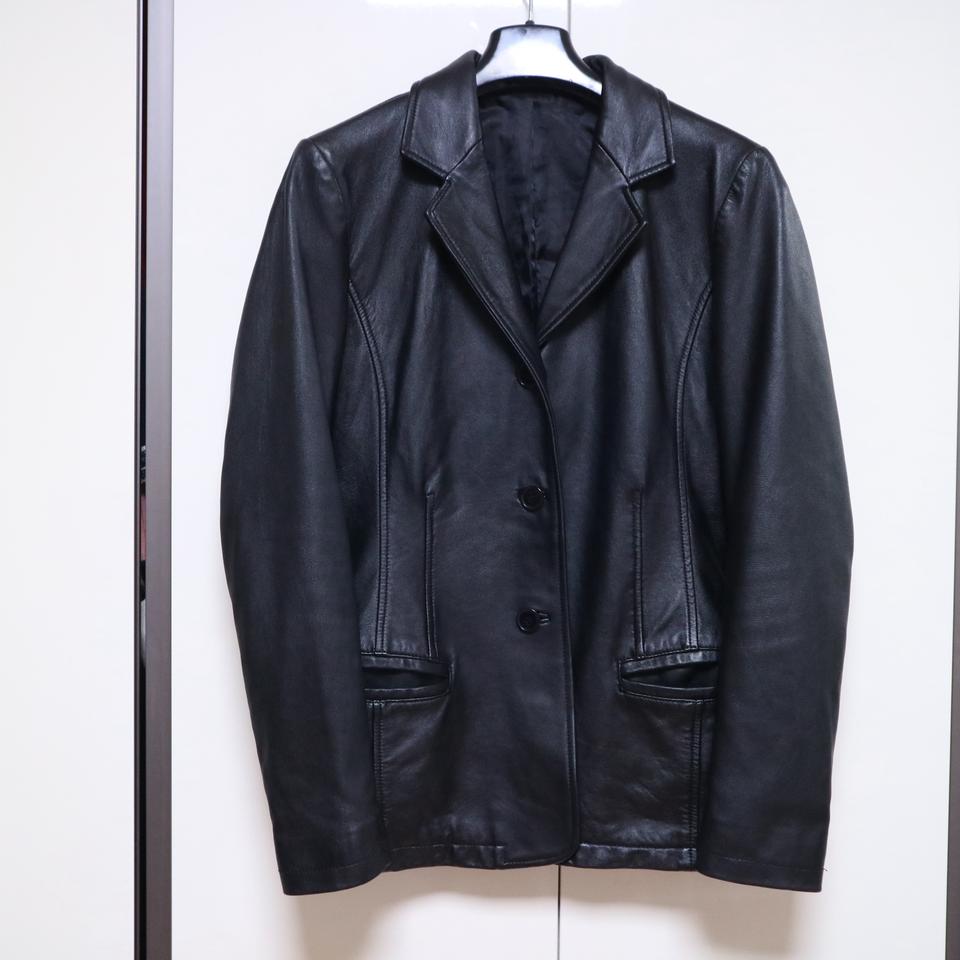 여성 블랙 양가죽자켓