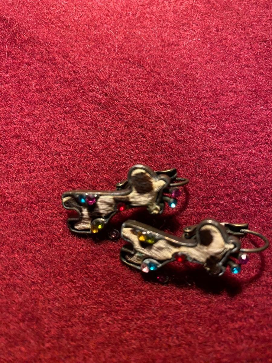 스와로브스키 스톤 송치 얼룩말 귀걸이