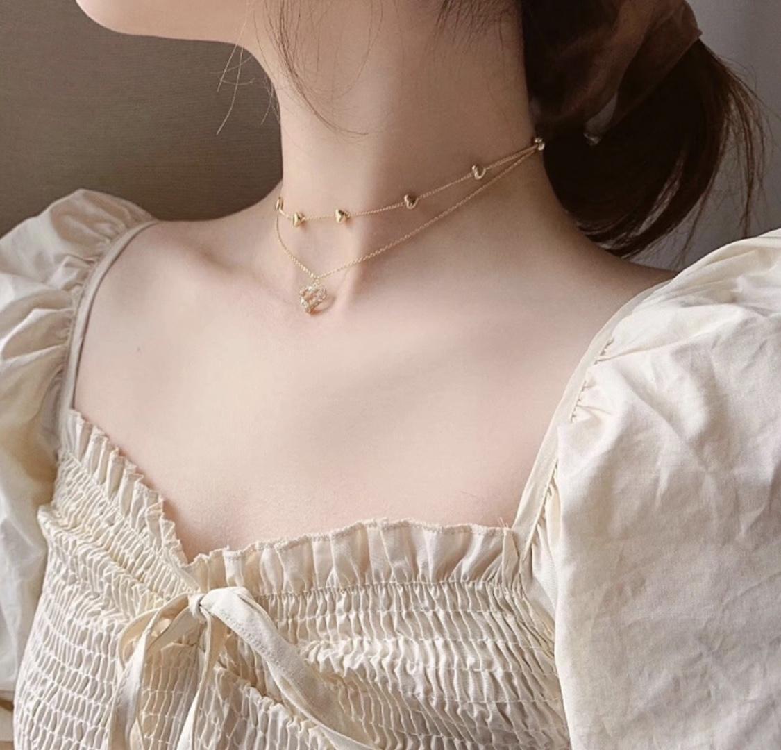 더블 목걸이 새제품