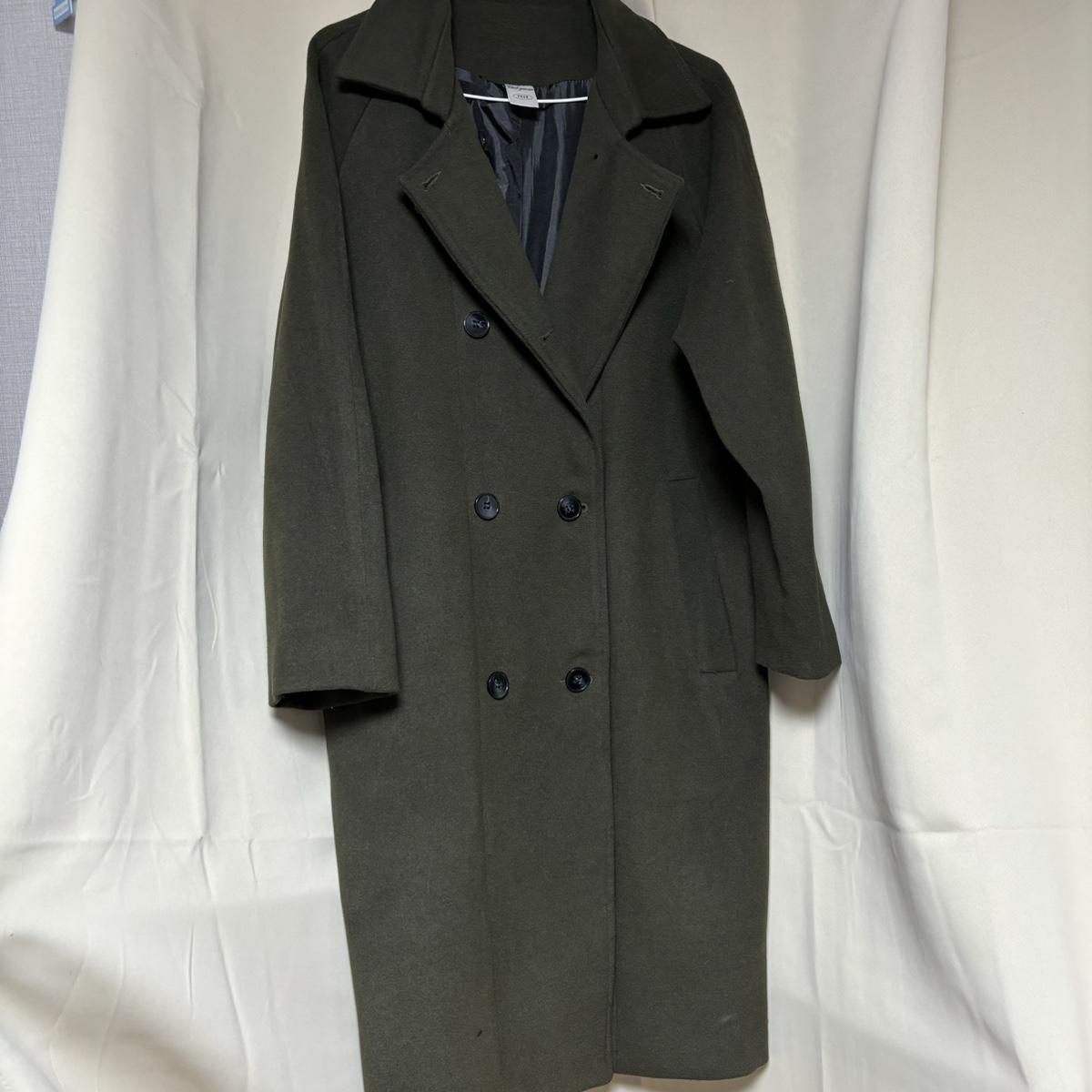 프리사이즈 카키 롱코트