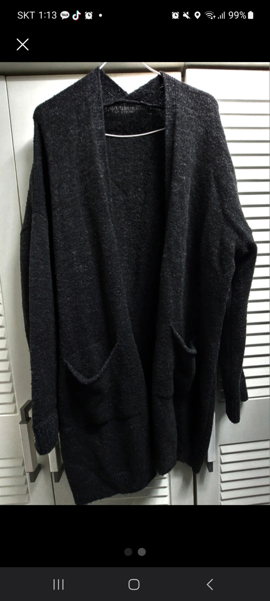 여성 니트 가디건 상태 좋아요 88사이즈 총장87cm