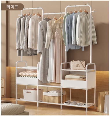(새상품+무료배송) 심플 3단 수납행거,옷정리행거,디자인행거