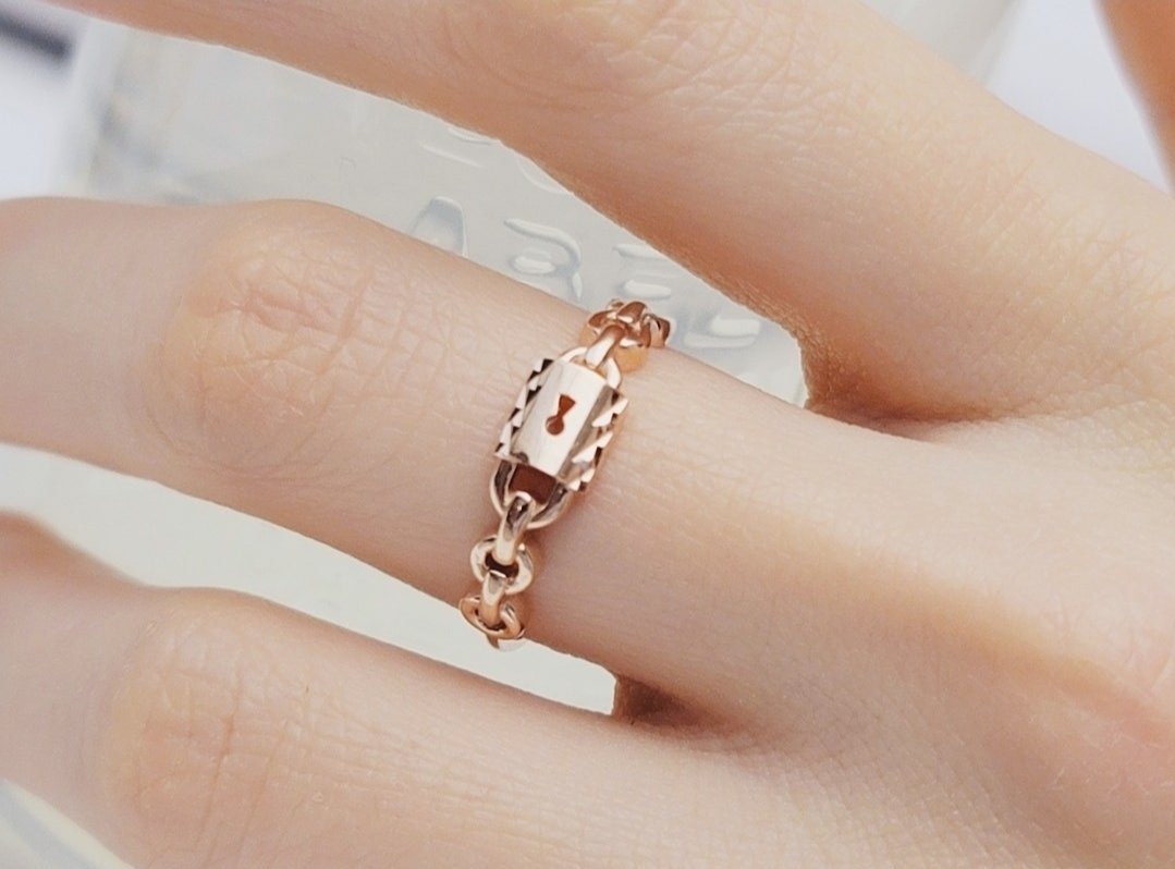 자물쇠컷팅반지