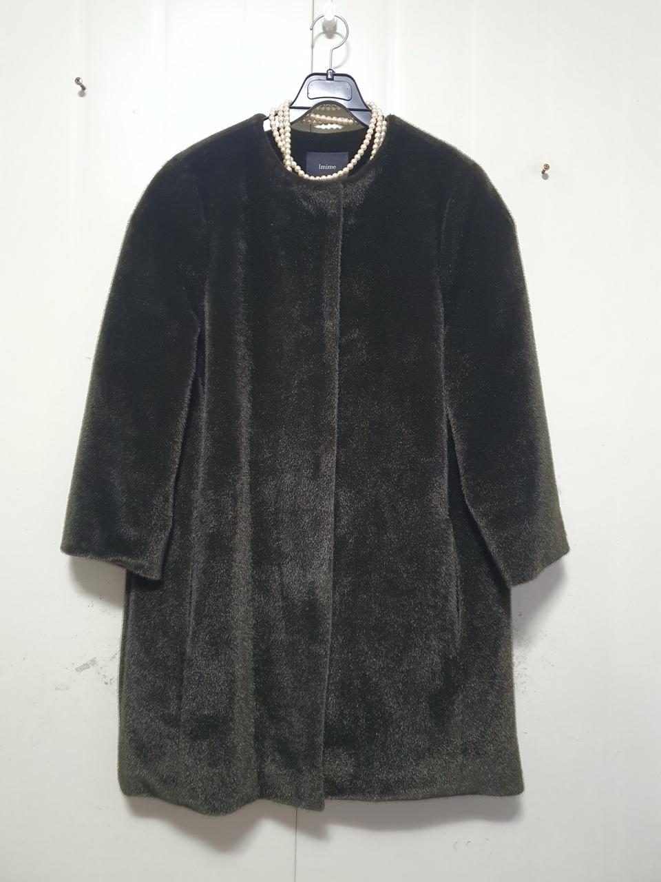 페이크퍼 인조 밍크 코트.모피.IMIME