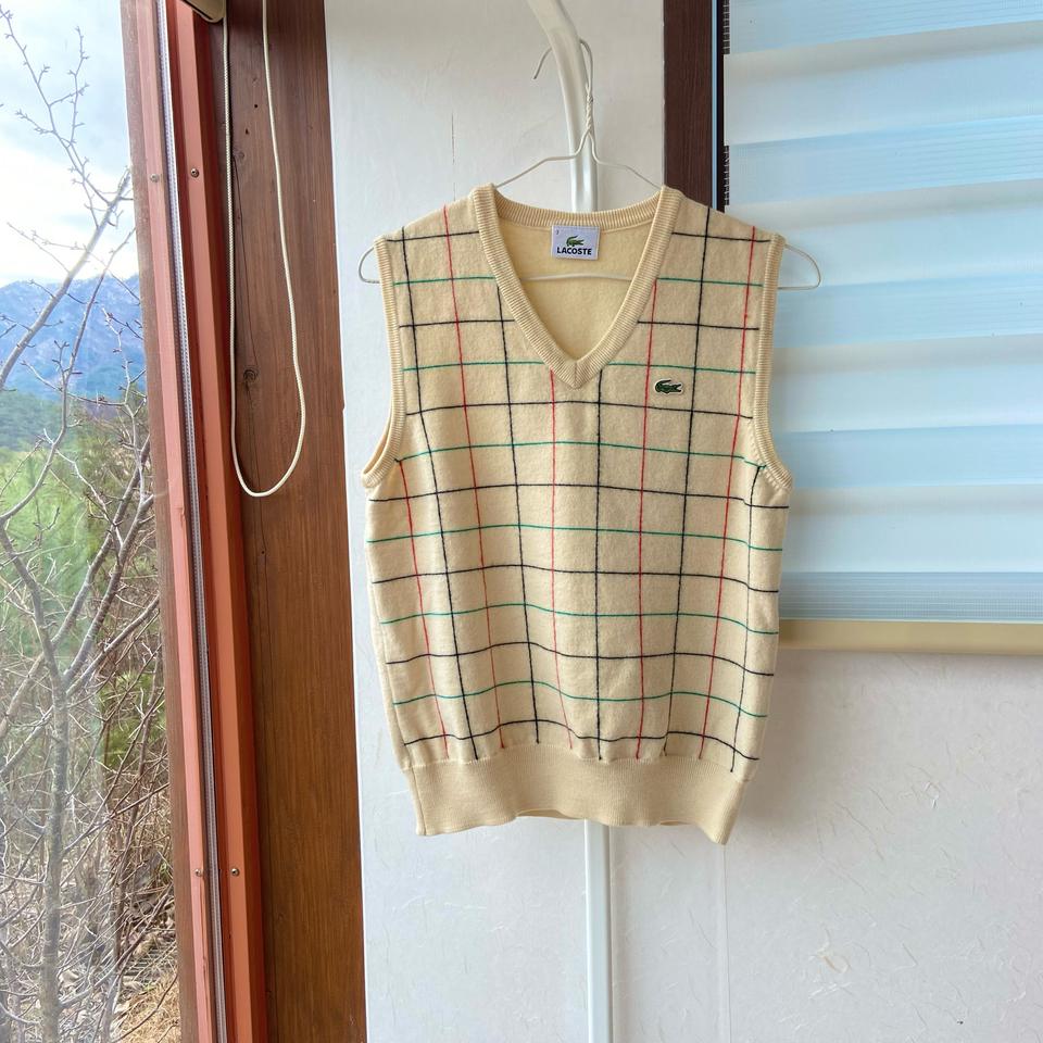라코스테 모100% 여성 니트 베스트