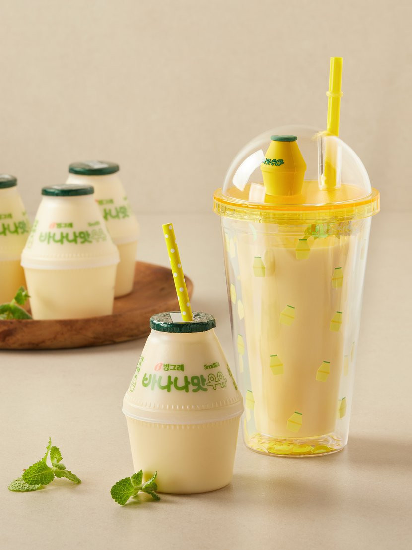 [새상품]바나나우유 콜드컵(빨대포함)