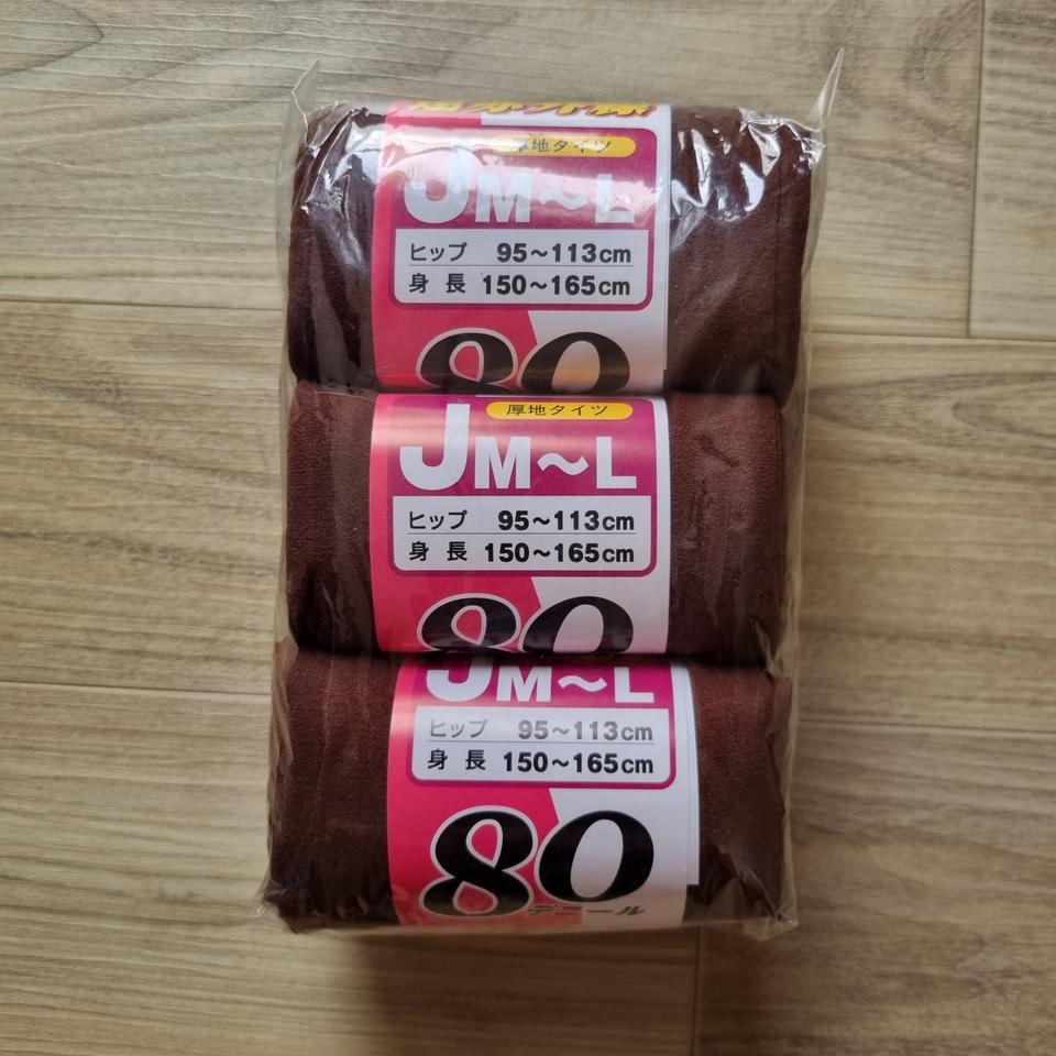 수입 배편한타입 팬티스타킹 타이즈 80데니아 초코렛색 3장일괄