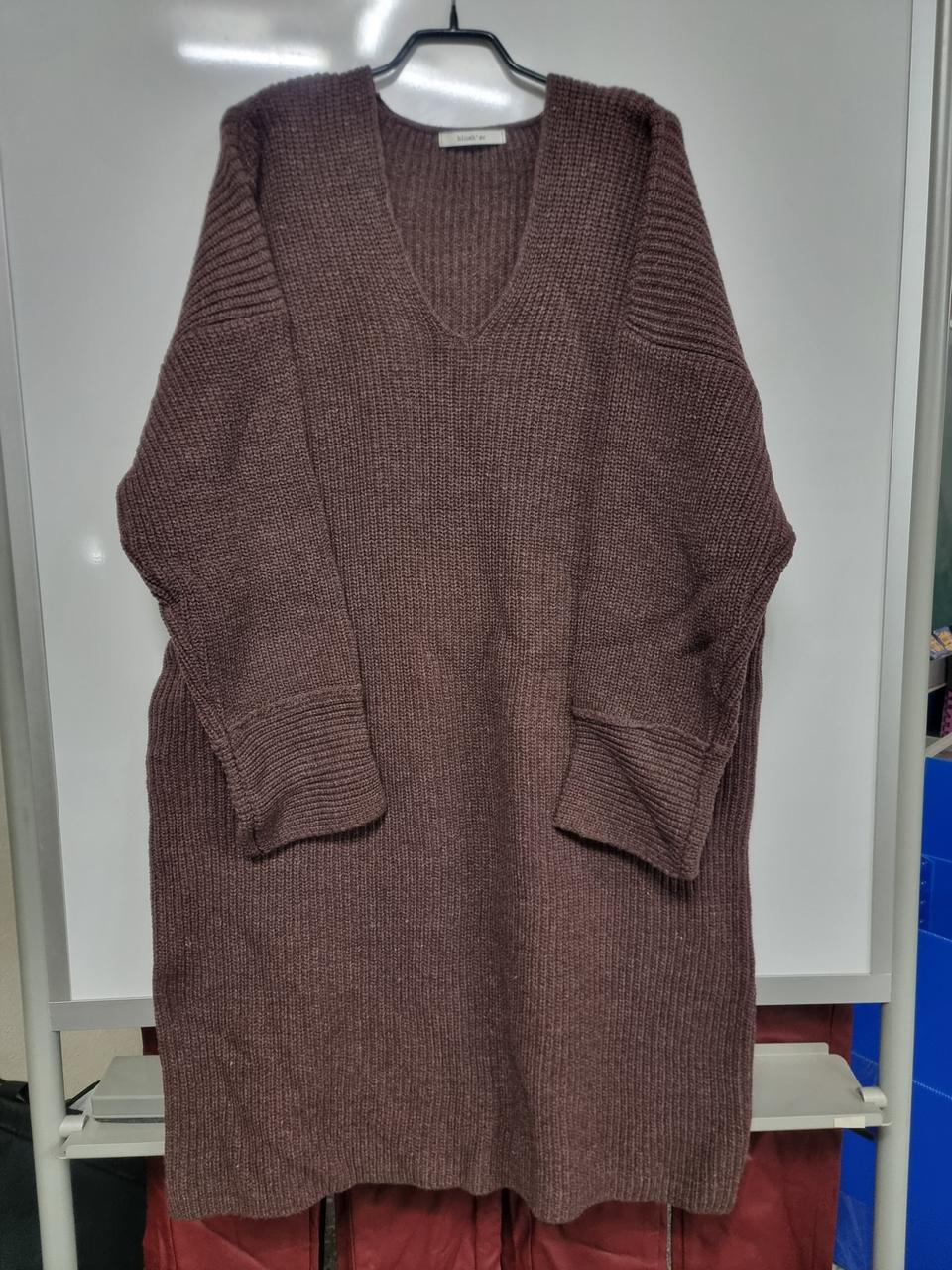 고급 여성 원피스형 니트   오버핏  편한니트