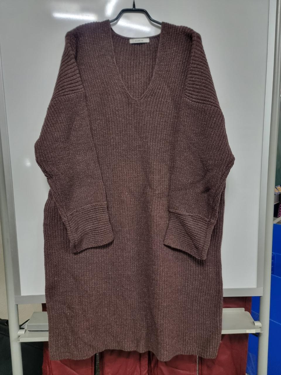 고급 여성 원피스형 니트   오버핏  편한니트