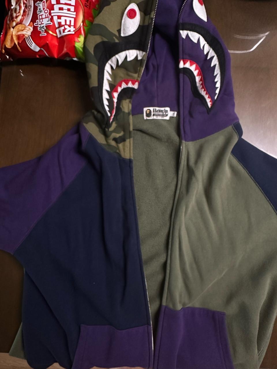 베이프 샤크후드집업 2xl