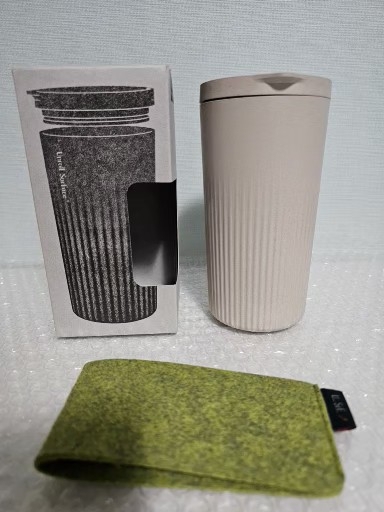 새상품-언롤서피스  리트컵 텀블러_자연소재 리유저블 컵 443ml