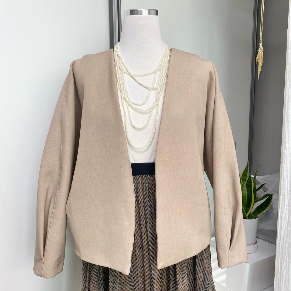 새상품) 노카라 오픈 자켓 가오리핏 77사이즈 가능