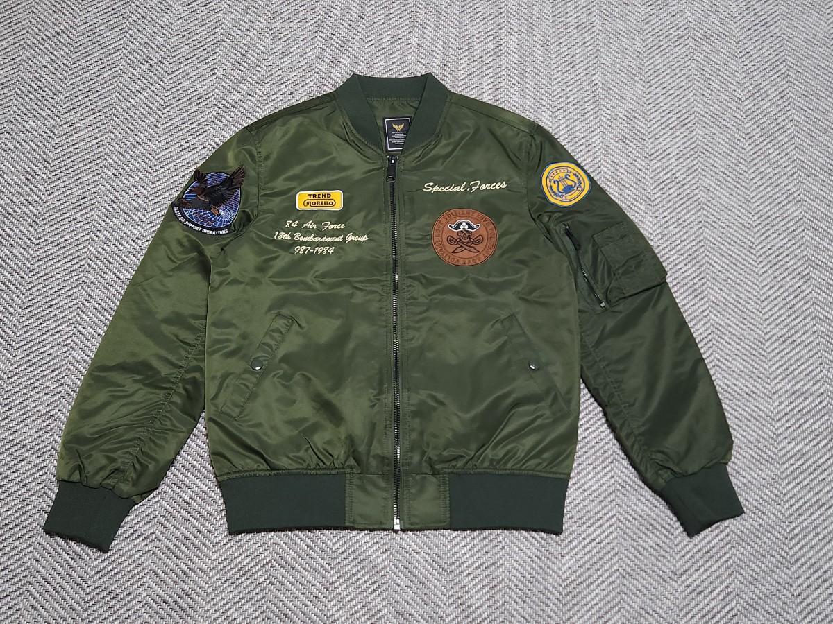 MA1 빈티지 자수 항공점퍼 L