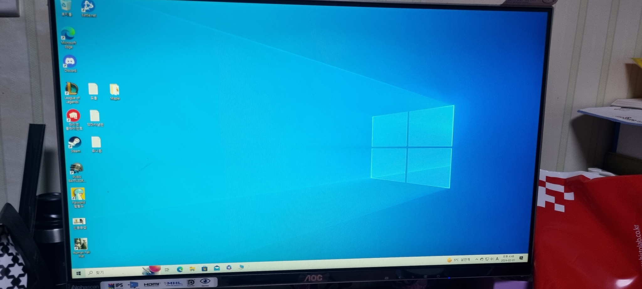 알파스캔 27인치 모니터 6만원