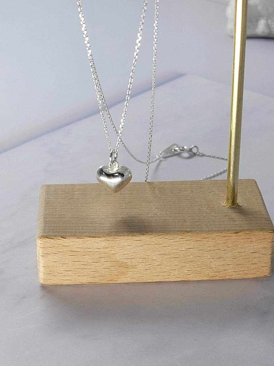 순수 실버925 체인 하트통통 순은목걸이