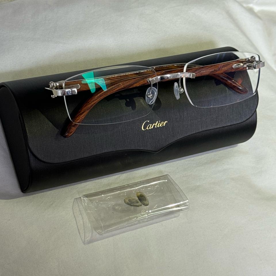 (OS) Cartier 까르띠에 무테 우드 안경