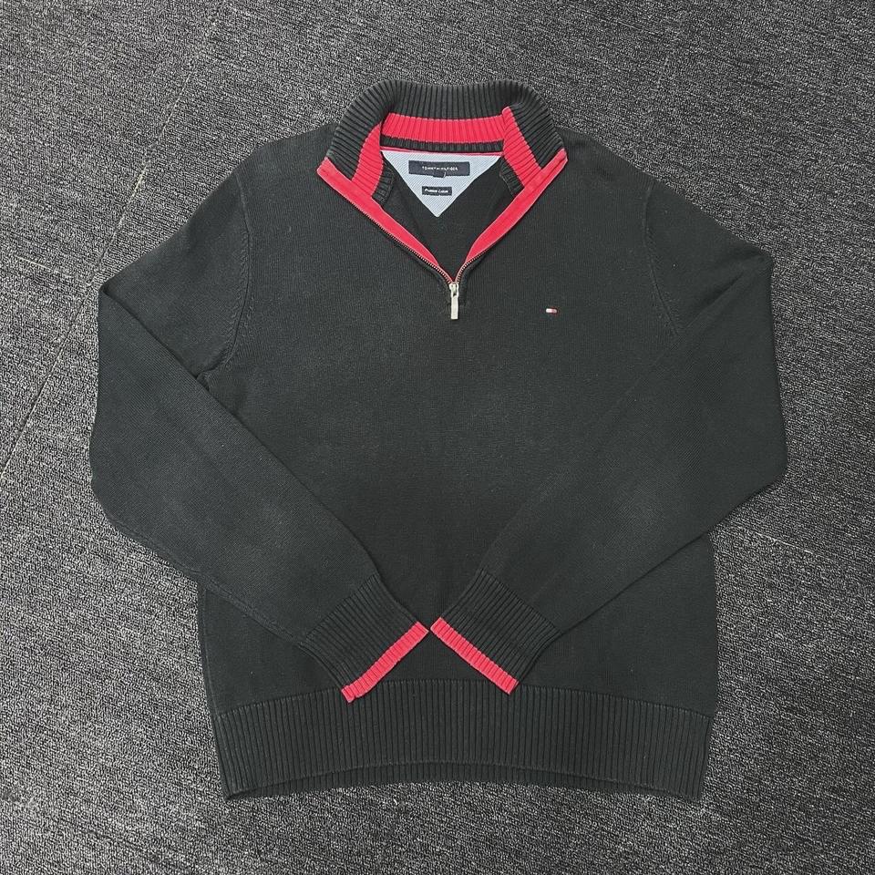 타미힐피거 니트 반집업