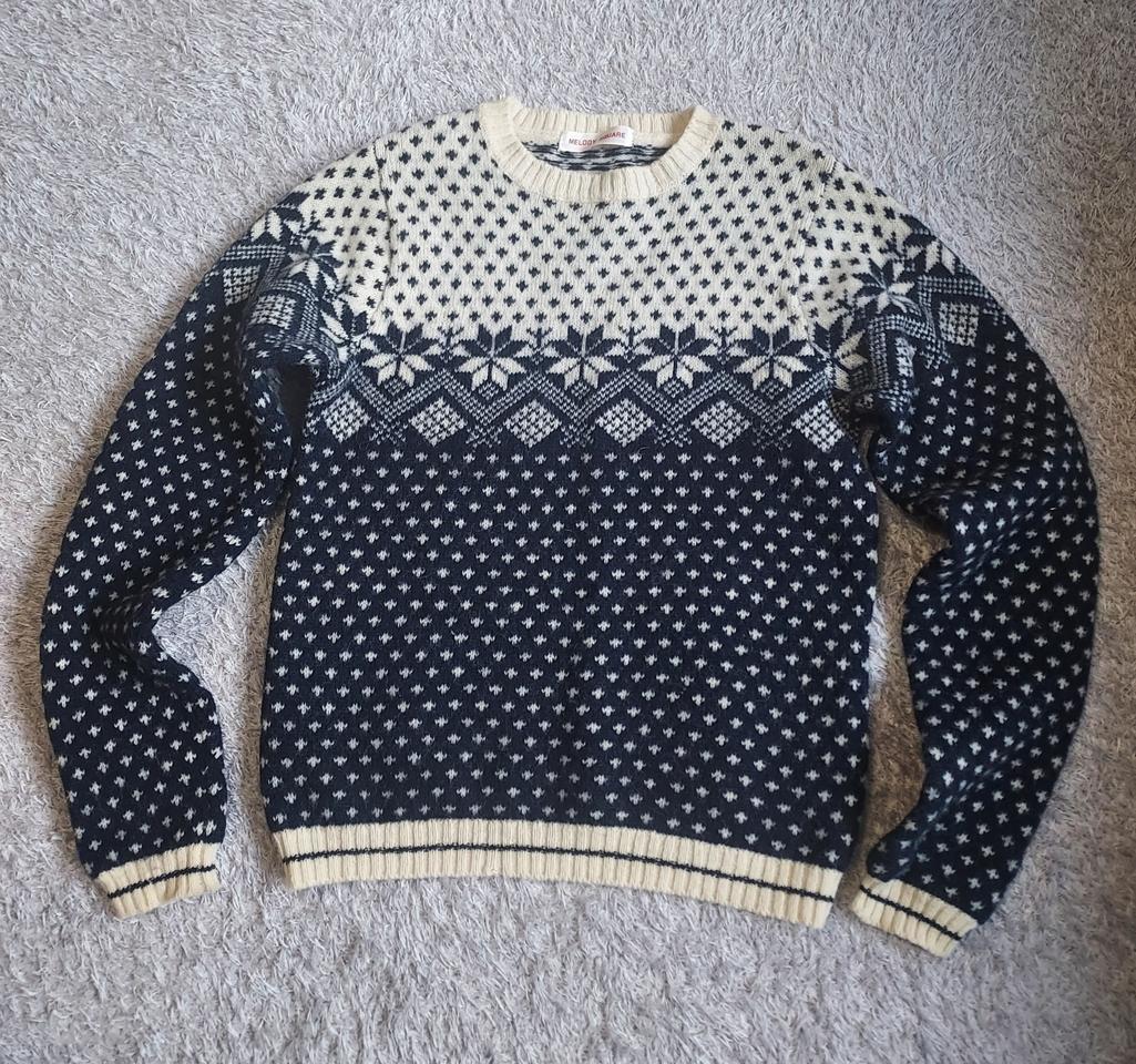 울100%)노르딕니트 눈꽃니트 노르딕스웨터