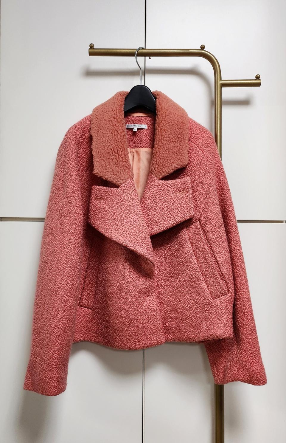 정품 CARVEN 버진울 뽀글이 자켓40