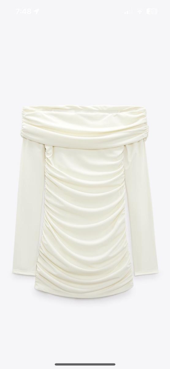 (새상품) 자라 드레이프 미니 원피스 s