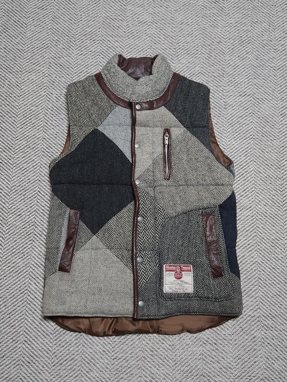 해리스 트위드 울 베스트 점퍼