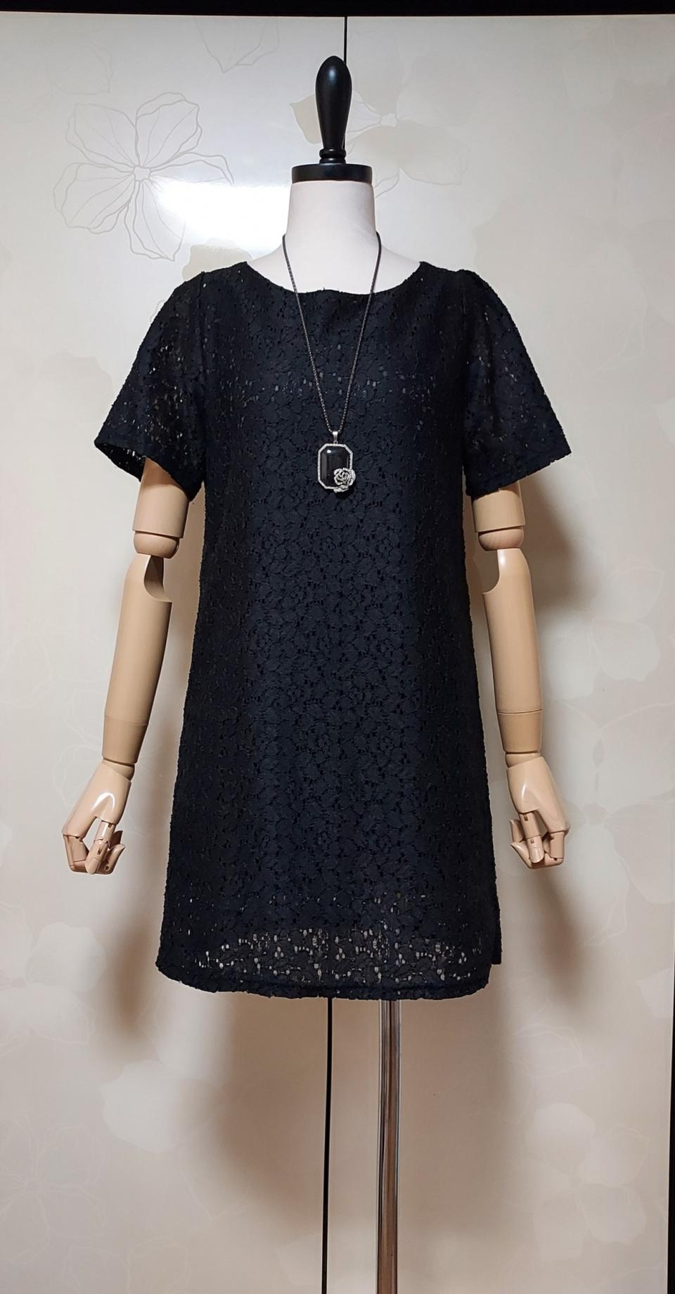 블랙미니원피스겸롱티