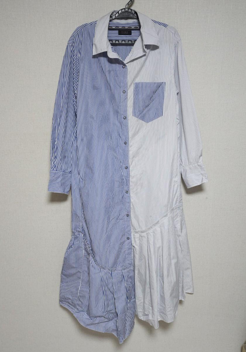 한섬 타임 비대칭 셔츠 원피스