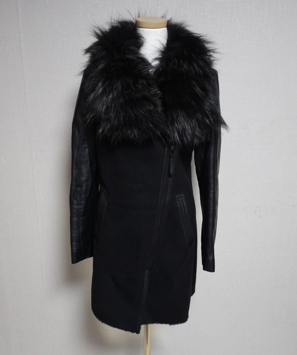 카시바디 천연여우털 양가죽 코트