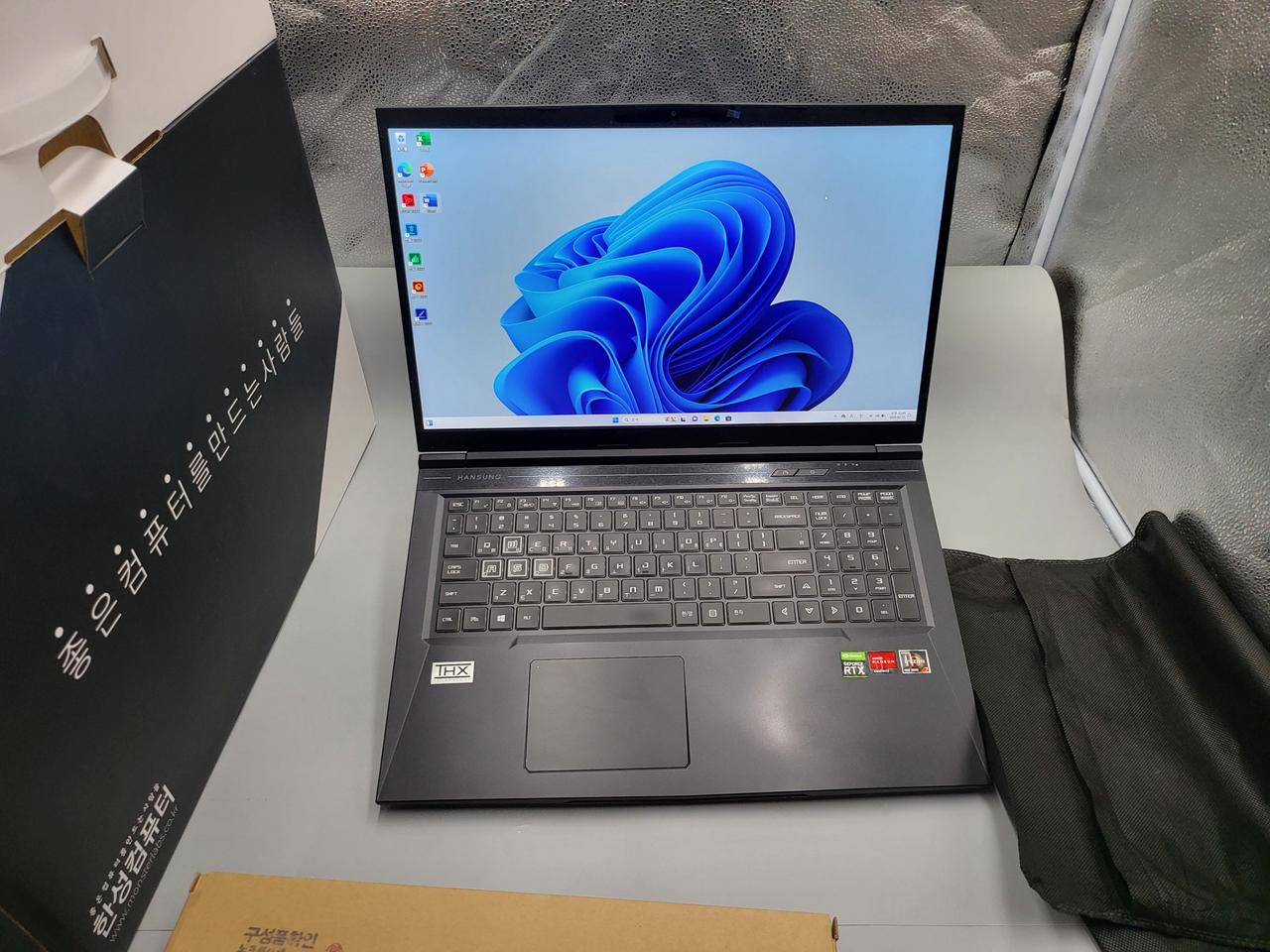 게이밍노트북 한성  17인치  라이젠7/16/512/RTX3060 풀박스